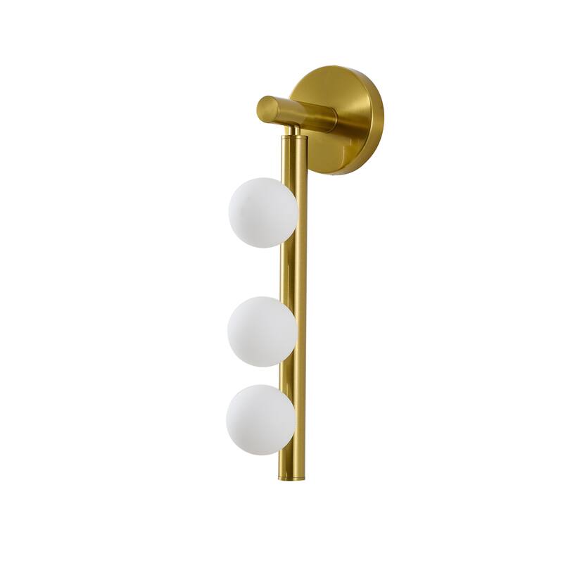Transitional 3-Light Satin Brass Wall Sconce