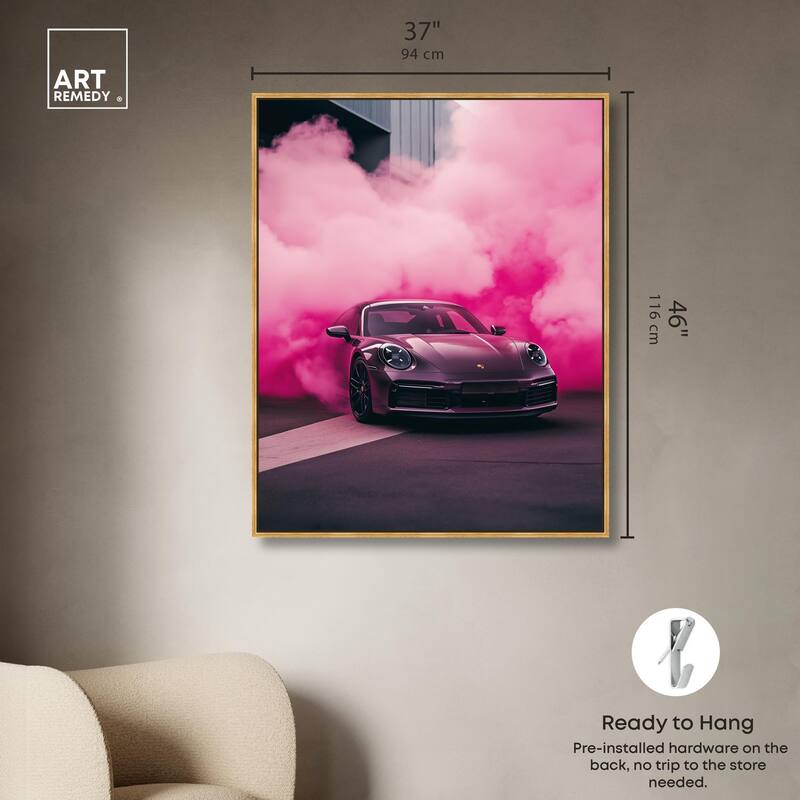 Turbocharged Pink Canvas by Art Remedy