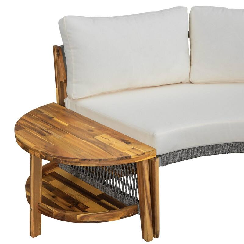 6-Person Outdoor Seating Group with Cushions and Coffee Table for Patios and Gathering Spaces