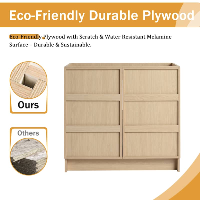 Malwee 36"/42"/48" FreeStanding Bathroom Vanity Without Sink