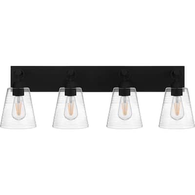 Dacosta 4-Light Earth Black Bath Light