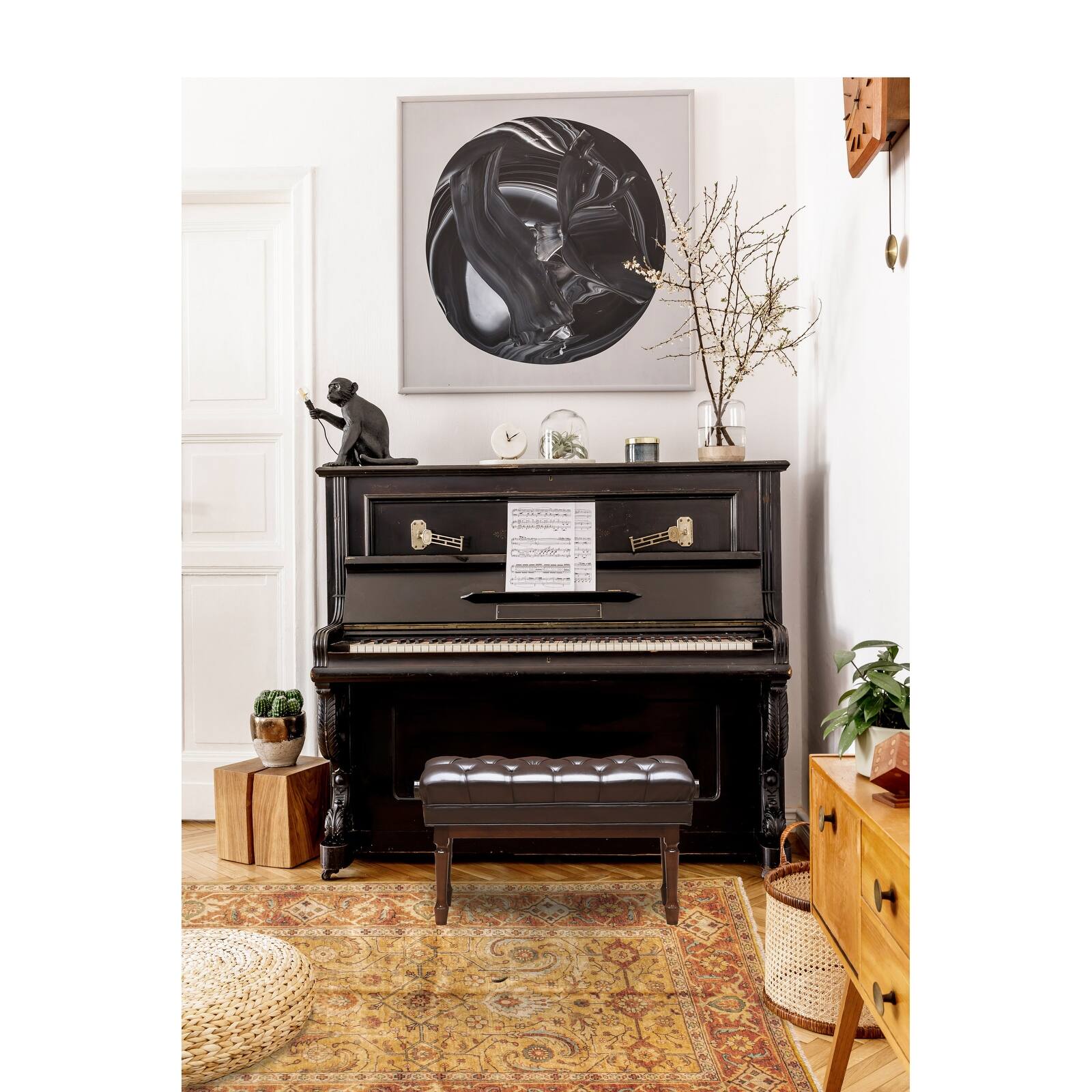 ECARPETGALLERY Handknotted Royal Mahal Dark Gold Wool Rug 5'11 x 8'8