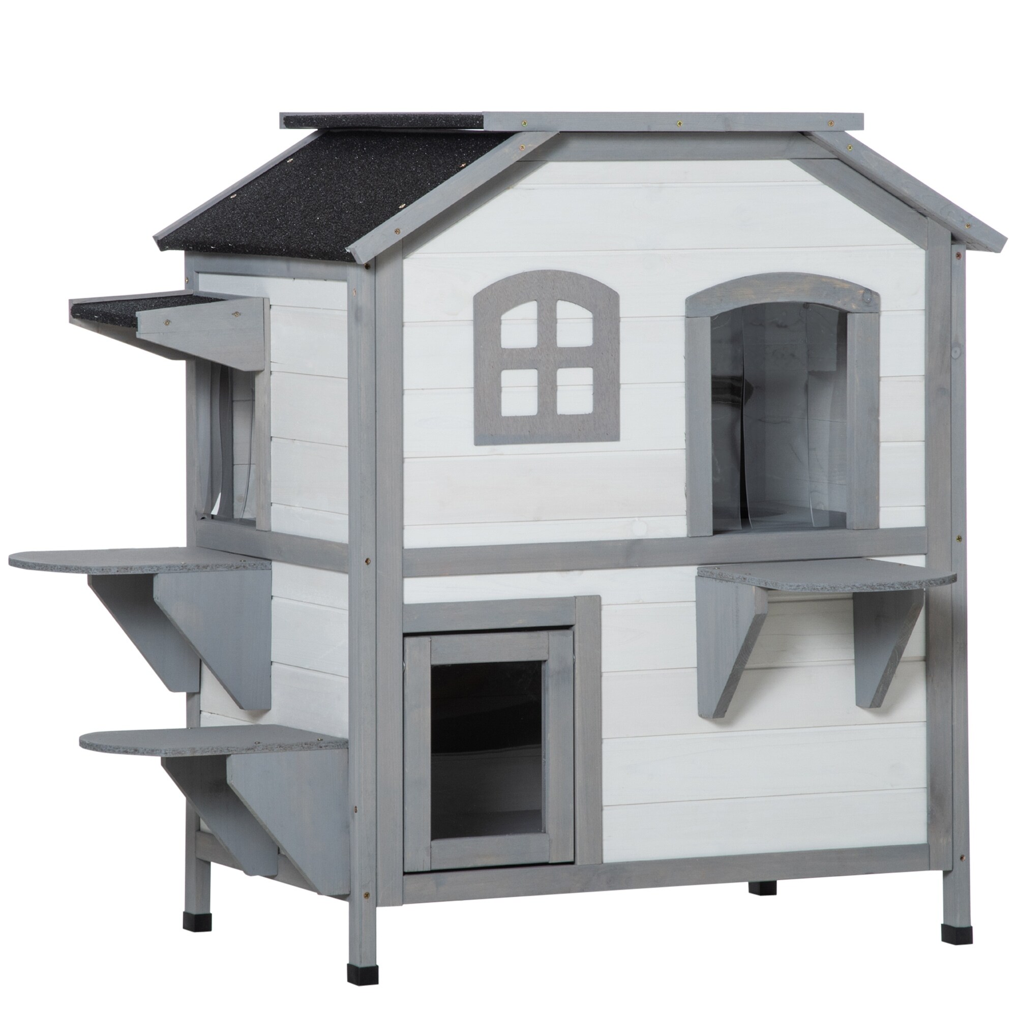 PawHut-2-story-Cat-House-