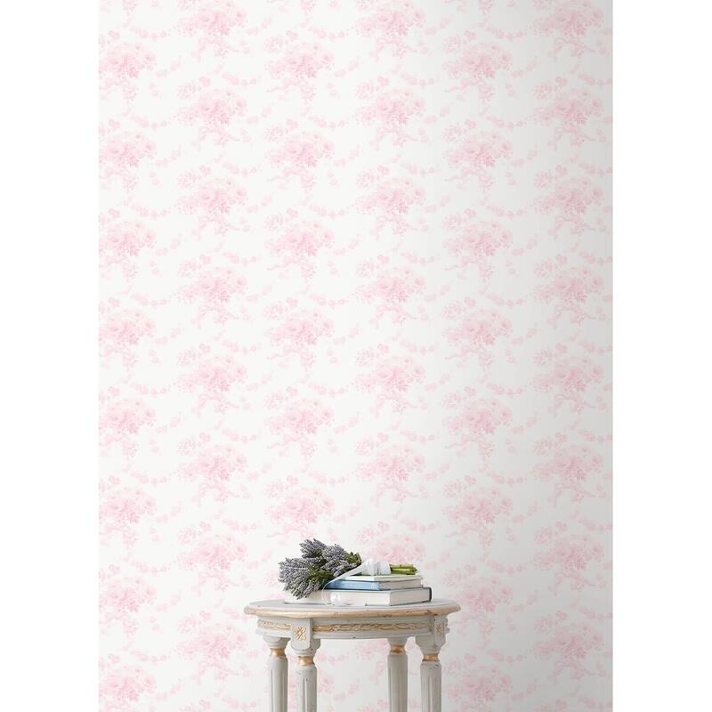 LoveShackFancy Champagne Harbor Powdered Blue Peel and Stick Wallpaper