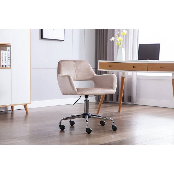 Shop Porthos Home Pepa Swivel Office Chair With Armrests Suede Upholstery Overstock 28585969