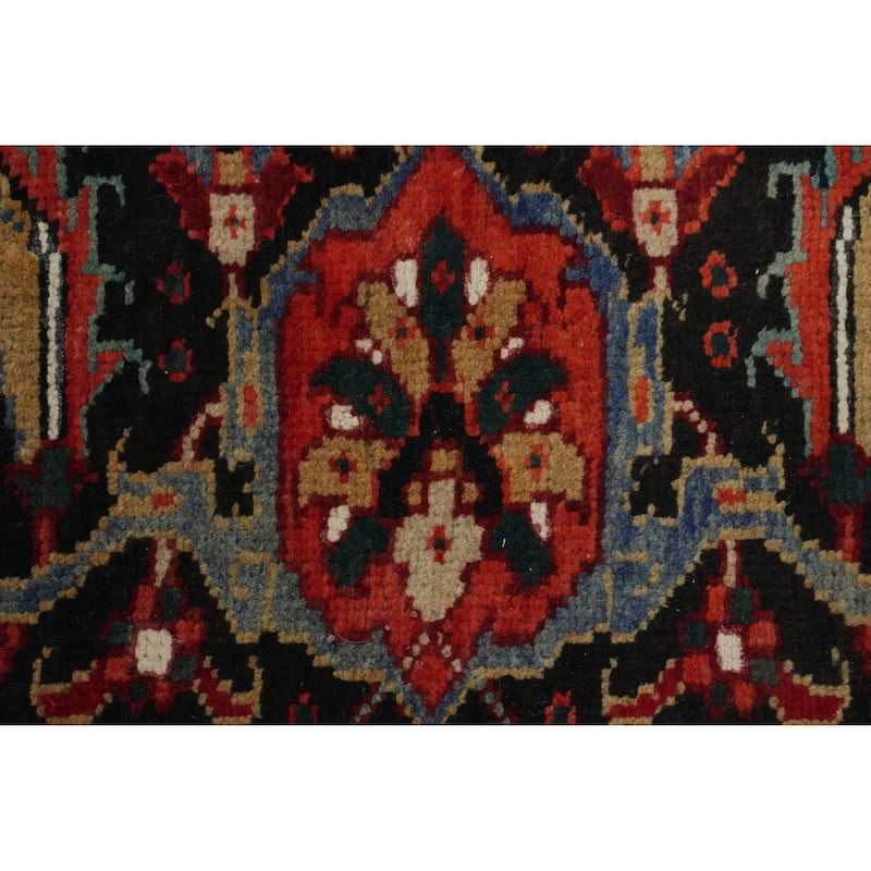 Hand Knotted Oriental 100% Wool Carpet Traditional Floral Red Heriz Area Rug - 10' 5'' X 8' 3''