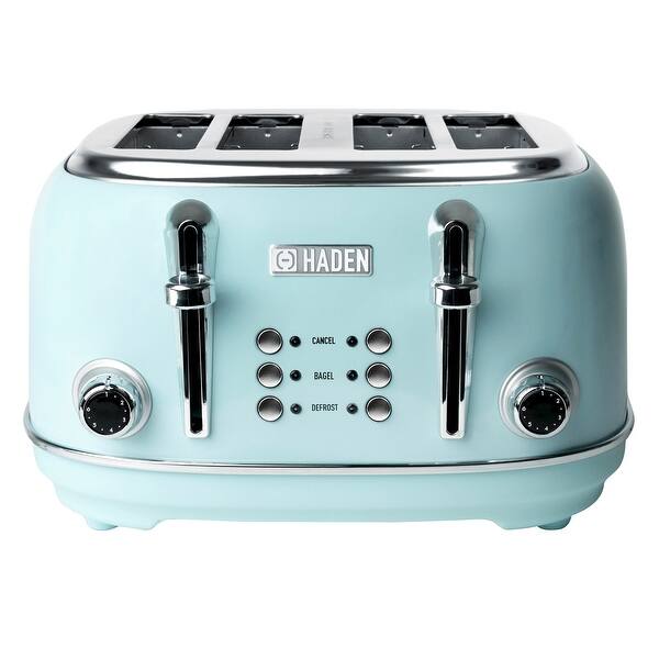 slide 2 of 56, Haden Heritage Retro Wide Slot 4-slice Toaster Light Blue Turquoise