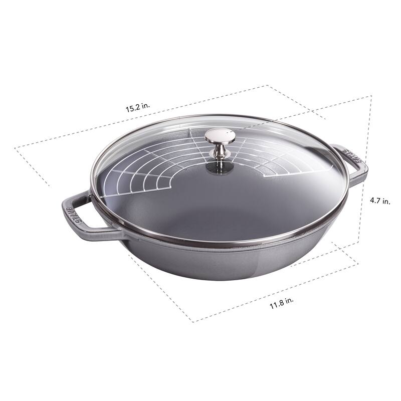 STAUB Cast Iron 4.5-qt Perfect Pan