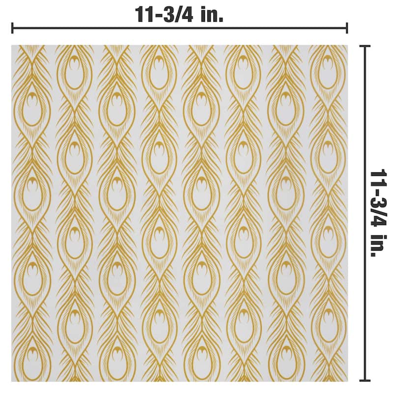Merola Tile Art Deco Daiquiri White 11-3/4" x 11-3/4" Porcelain Floor and Wall Tile
