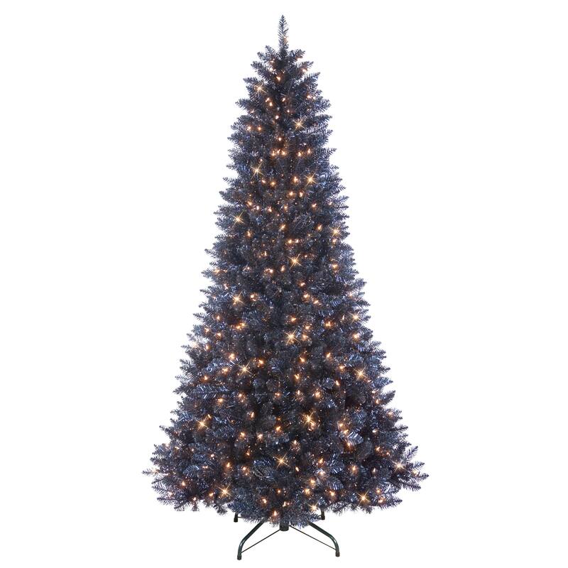 7.5' Pre-lit Dark Blue Tree