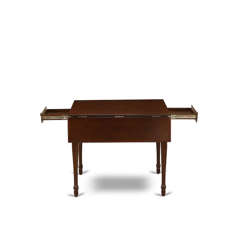 East West Furniture Dining Table Set Consists of a Rectangle Kitchen Table and Padded Chairs, Mahogany (Pieces Options)