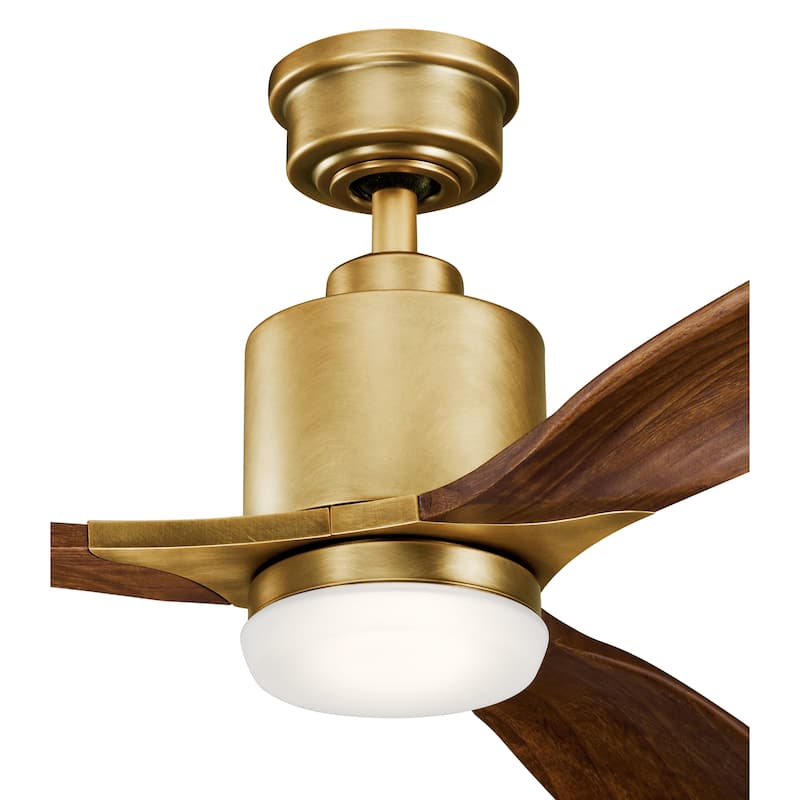 Kichler Lighting Ridley II Collection 52-inch Natural Brass LED Ceiling Fan
