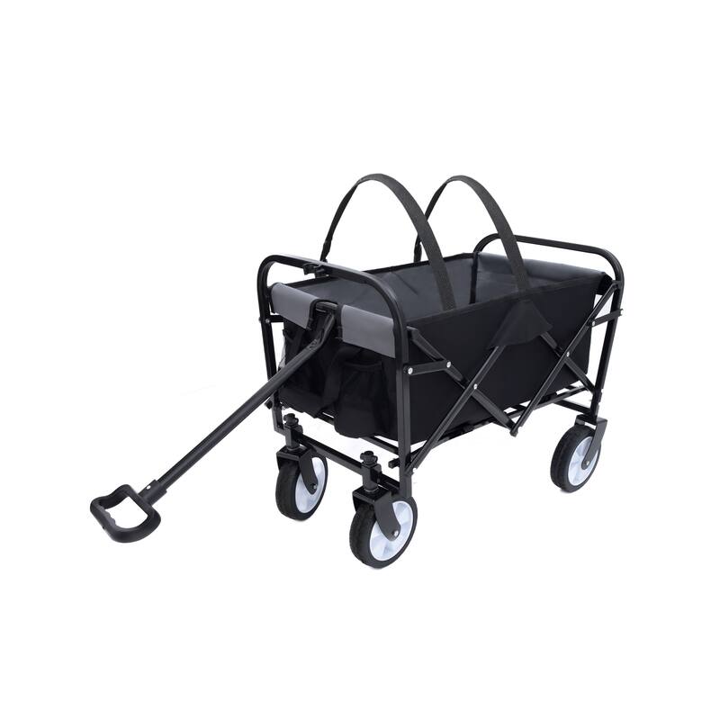 Foldable Wagon with Straps, Beach & Utility Cart, 225lb Capacity