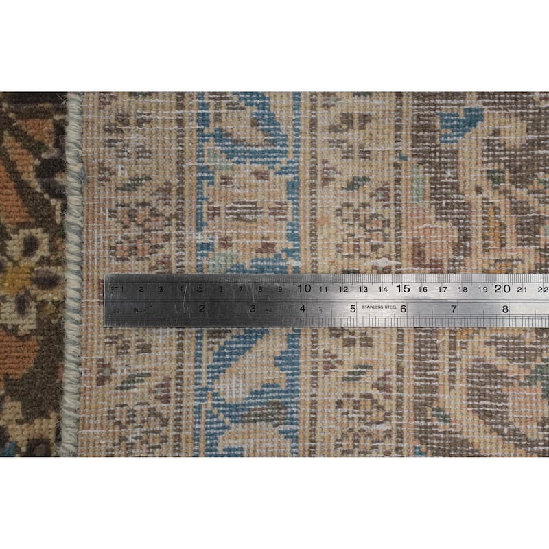 Hand Knotted Oriental 100% Wool Carpet Traditional Floral Oranges & Rust Kashan Area Rug - 12' 11'' X 9' 6''