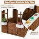 preview thumbnail 7 of 7, Natural White Fir Wood Kids Playhouse with Flowerpot Holders and Large Windows - 47.5" L x 38.5" W x 54" H
