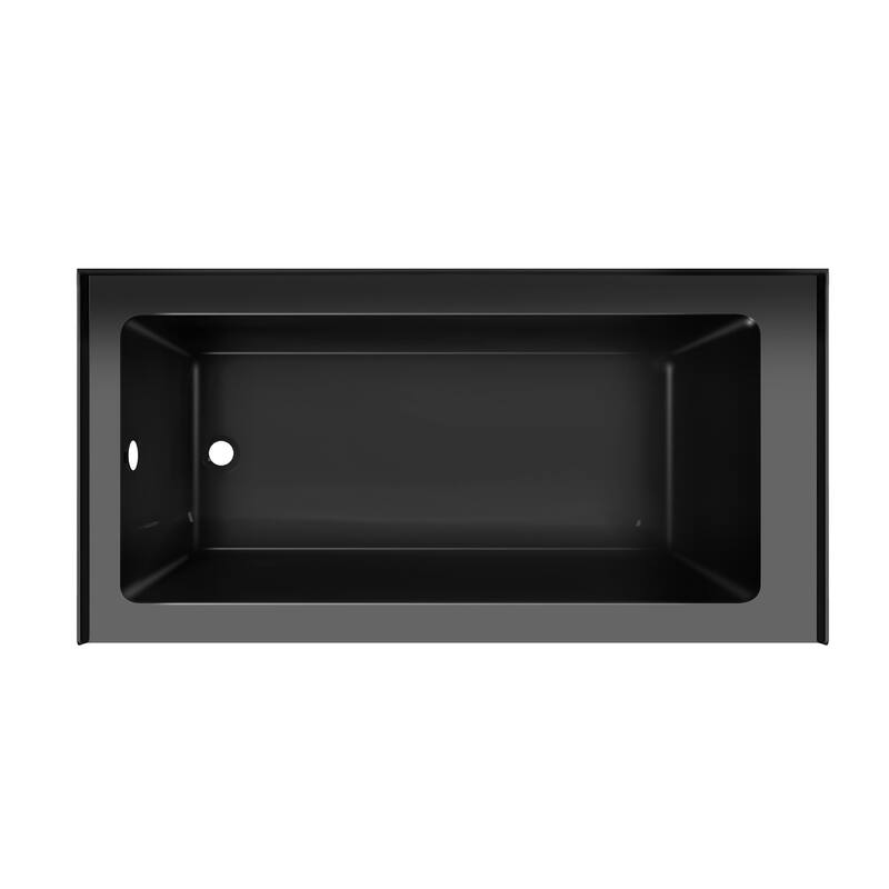 Fine Fixtures Acrylic-Fiberglass Soaking Bathtub, White. Alcove/Apron Front