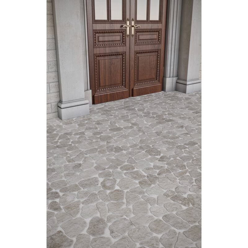 Full Eclectic 18 in. x 18 in. Marble Tumbled Wall and Floor Tile