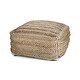 preview thumbnail 2 of 6, Antimony Boho Fabric Square Pouf by Christopher Knight Home