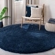 preview thumbnail 131 of 170, SAFAVIEH California Shag Izat 2-inch Thick Area Rug 6'7" x 6'7" Round - Navy