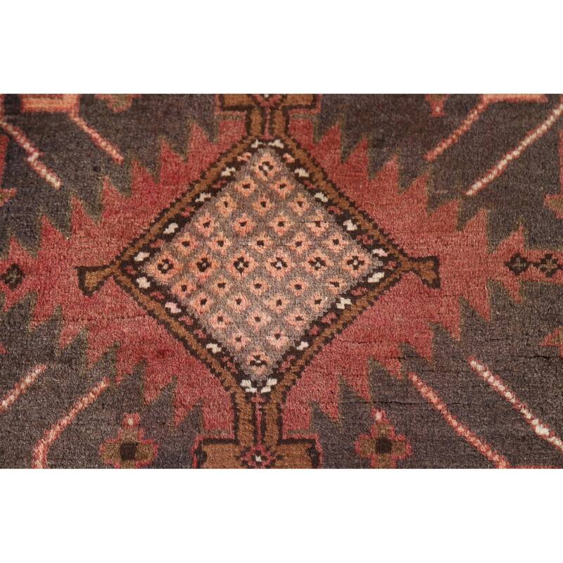 Heriz Persian Vintage Runner Rug Hand-knotted Wool Carpet - 3'8"x 11'4"
