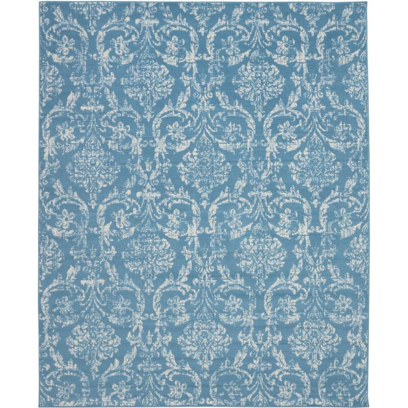 Nourison Jubilant Vintage Farmhouse Damask Area Rug