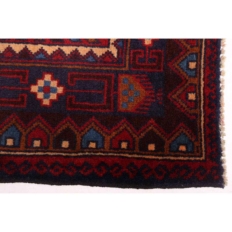 ECARPETGALLERY Hand-knotted Teimani Red Wool Rug - 3'5 x 6'6