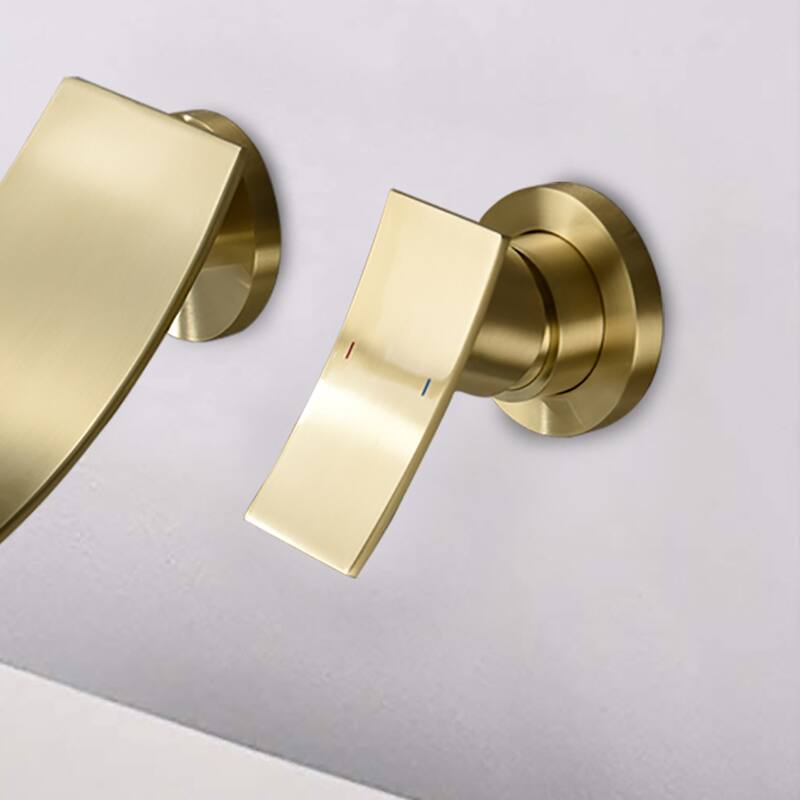 YASINU Wall Mount Widespread Bathroom Faucet