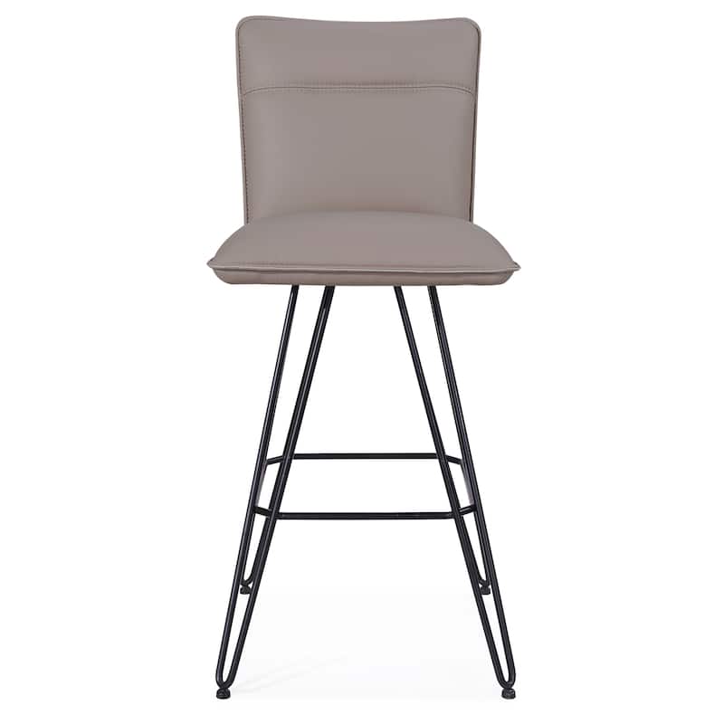 Demi Hairpin Leg Swivel Bar Stool in Taupe
