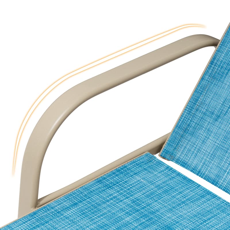 Outdoor Patio Lounger Aluminum Adjustable Chaise Lounge Chairs with Arms (Set of 2/4) - See Picture