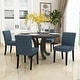 preview thumbnail 19 of 43, Modern Simple Set of 2 Modern Comfortable Upholstered Foam Fabric Dining Chairs with Solid Rubber Wooden Legs for Dining Room Blue
