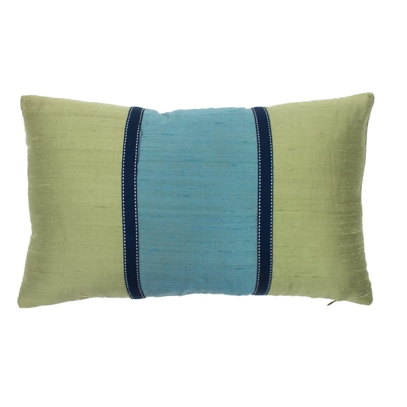 Jiti Indoor Patchwork Striped Patterned Silk Rectangle Lumbar Pillows Cushion for Sofa Chair 12 x 20