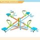 preview thumbnail 8 of 6, Kids Seesaw Swivel Teeter-Totter, 360 Degrees Rotating(4 Seats) - 74.8"L x 74.8"W x 39.37"H