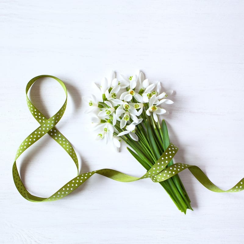 Grosgrain Ribbons with White Dots Ribbon Bow Decoration