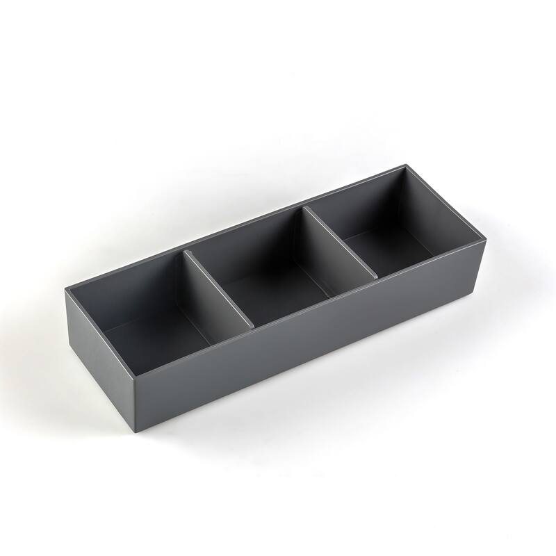 Topcraft 2-Piece Multi-Purpose Drawer Organizer Set - Grey