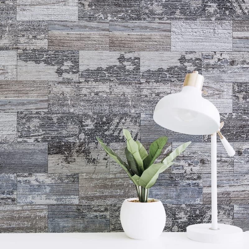 Art3dPeel and Stick Tile Backsplash for Kitchen Bathroom,Stick on Subway Tile Distressed Wood Plank