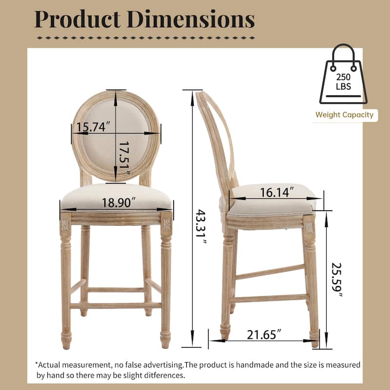 Upholstered Counter Height Chairs Side Chairs Set of 2