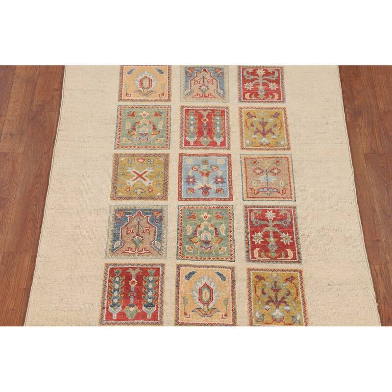 Garden Design Kazak Accent Rug Hand-Knotted Traditional Wool Carpet - 3'5" x 4'9"
