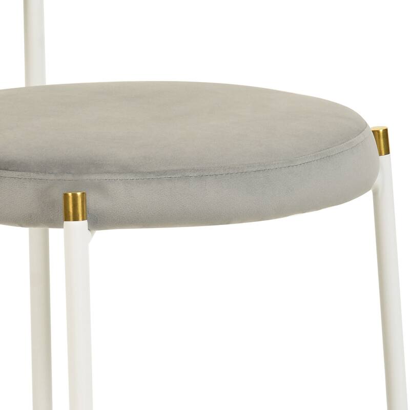 LeisureMod Euston Set of 4 Velvet Modern Dining Chair - Wicker Back Accent Chair for Home Living Room & Kitchen