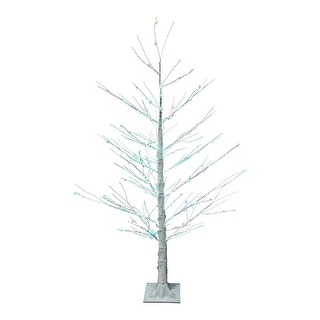 Kurt Adler 4-Foot Pre-Lit RGB Fairy LED White Birch Tree