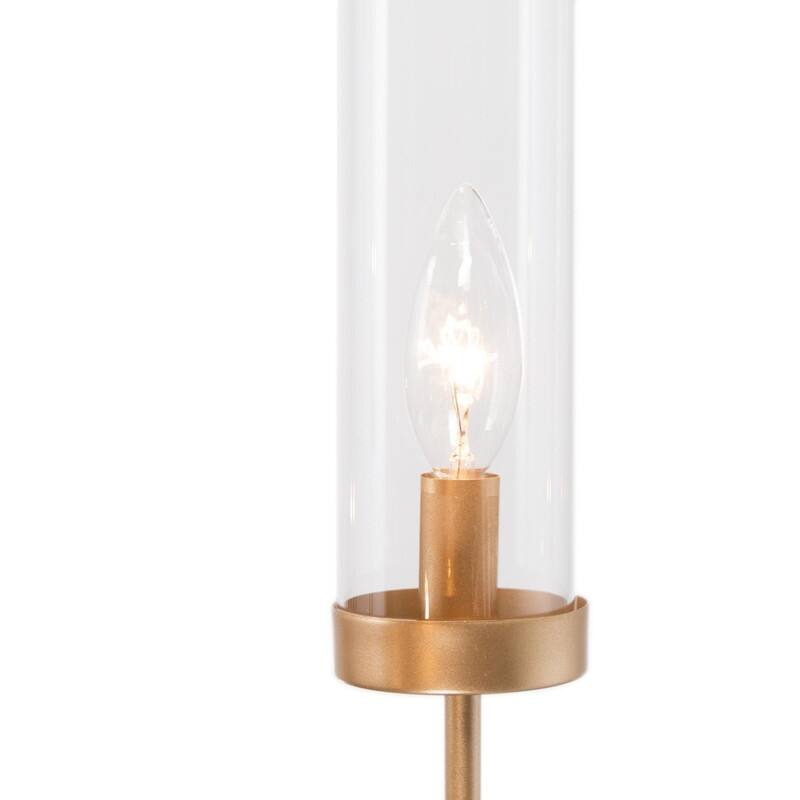 Velus Modern Gold 6-light Rotatable Chandelier Glass Shade Hanging Light for Dining Room - D26.5"xH21.5"