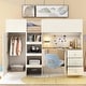 preview thumbnail 1 of 10, Wood Full Size Loft Bed with Built-in Wardrobe, Desk, Storage Shelves and Drawers