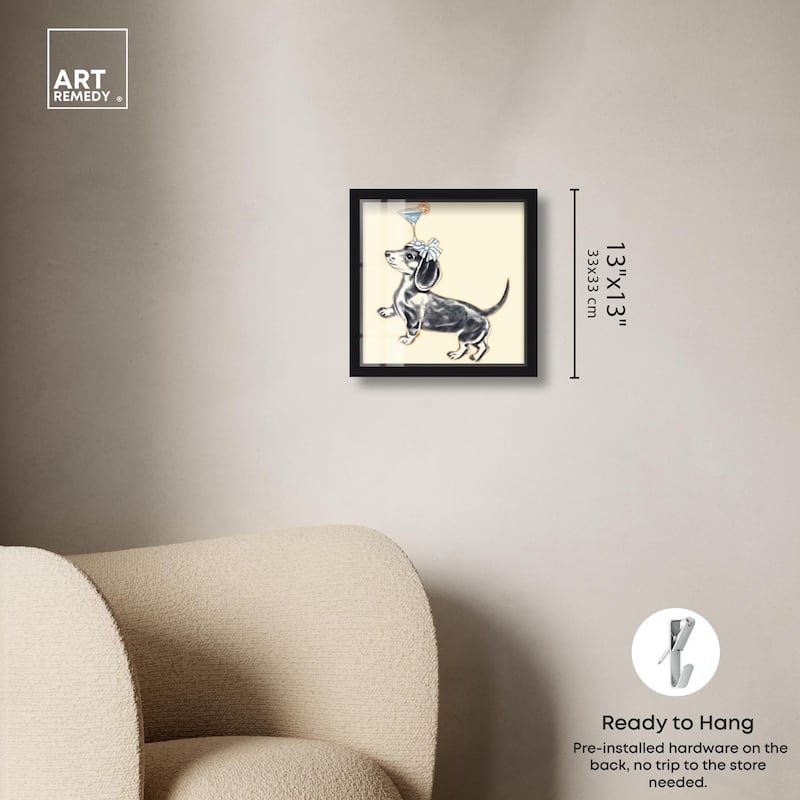 Martini Pup I Shadowbox by Art Remedy