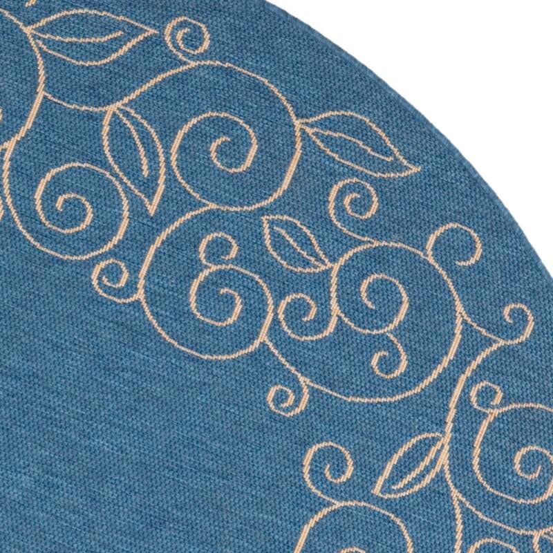 SAFAVIEH Courtyard Bobbye Scroll Indoor/ Outdoor Waterproof Patio Backyard Rug