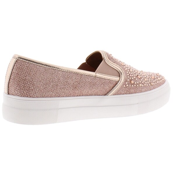 rose gold slip on trainers