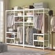 preview thumbnail 15 of 22, Large closet organizer Double Hanging Rod Clothes Garment Racks with Storage Shelves
