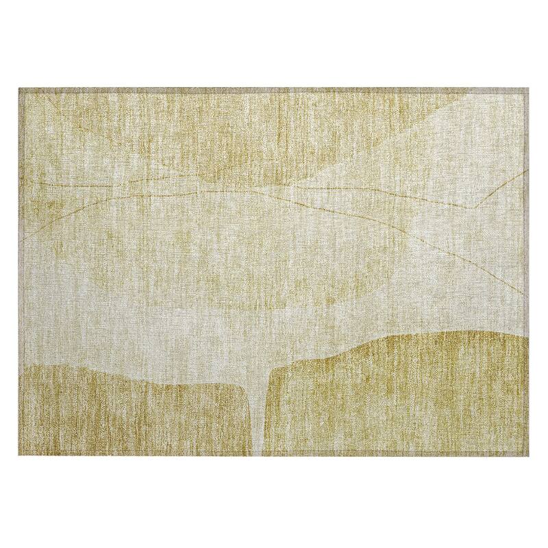 Machine Washable Indoor/ Outdoor Chantille Modern Abstract Rug