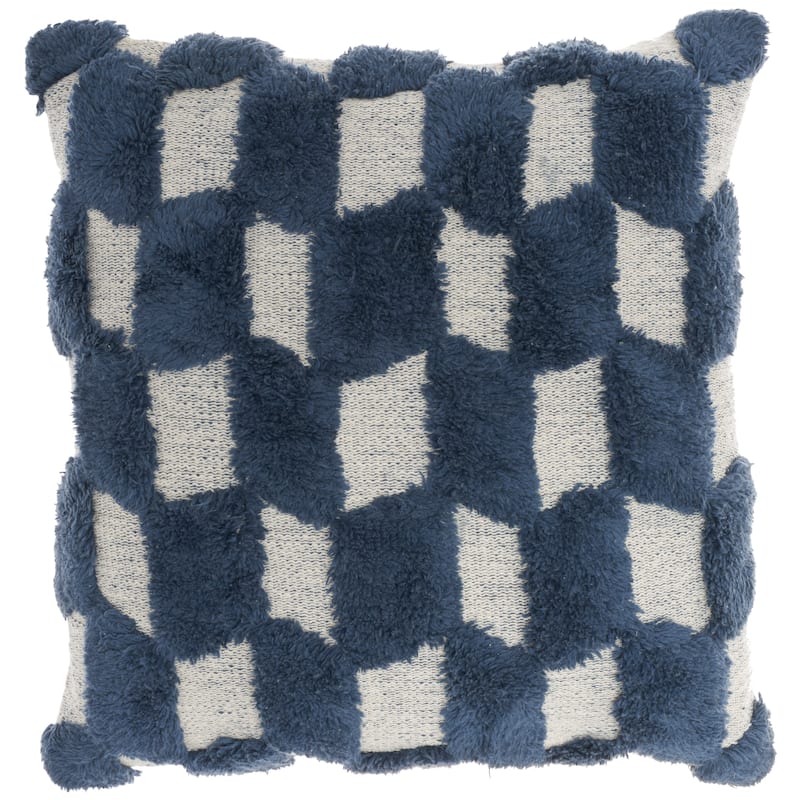 57 Grand by New Concept Washables Textured Geometric Indoor Throw Pillow , ( 18"X18" )