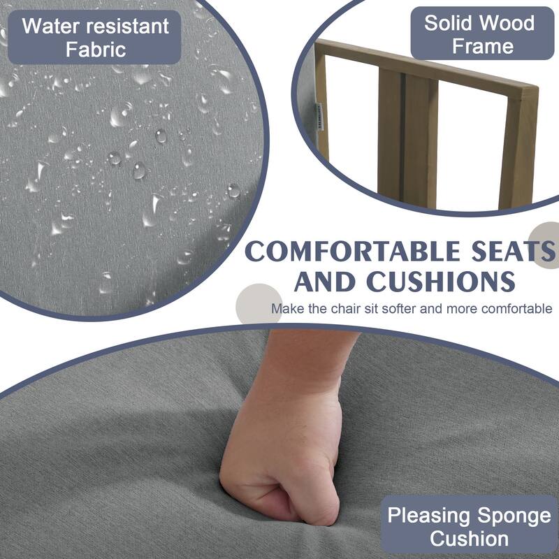 Teak Wood Weatherproof Outdoor Loveseat