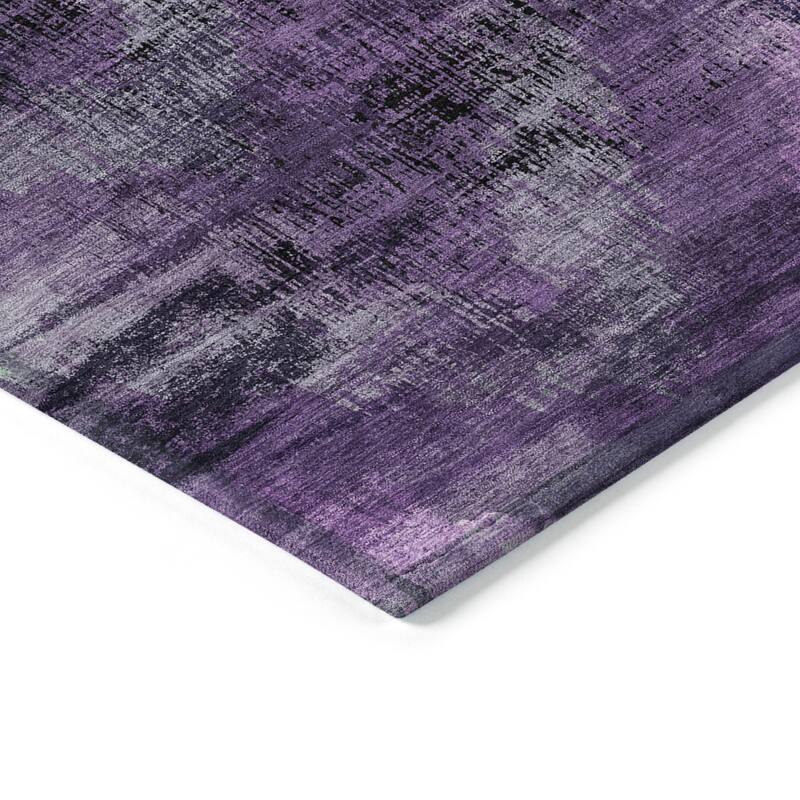 Machine Washable Indoor/ Outdoor Chantille Distressed Chevron Rug