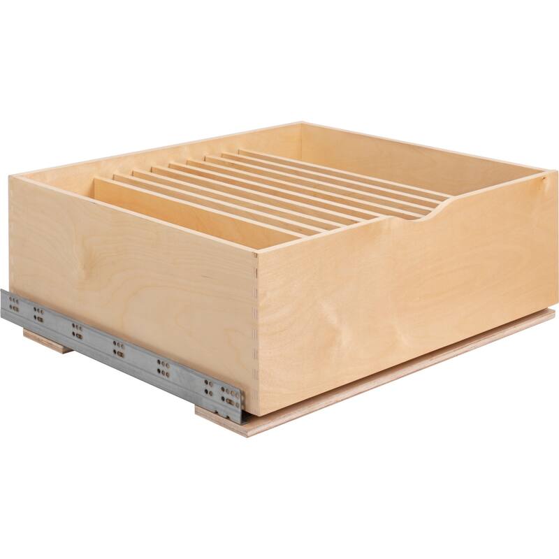 Hardware Resources ROCWS27 27" Wood Kitchen Cabinet Rollout Single - White Birch